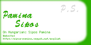 pamina sipos business card